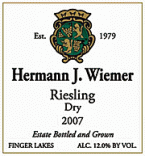 Hermann J. Wiemer - Riesling Dry Finger Lakes 2022