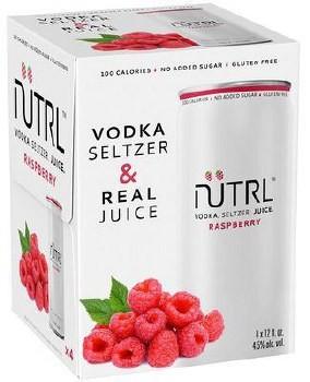 Nutri - Raspberry Vodka Soda (4 pack 12oz cans) (4 pack 12oz cans)