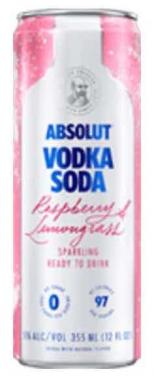 Absolut - Sparkling Raspberry & Lemongrass NV (4 pack 12oz cans) (4 pack 12oz cans)