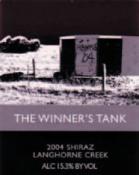Winners Tank - Shiraz Langhorne Creek 2013