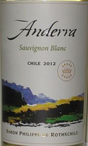Anderra Sauvignon Blanc 2012
